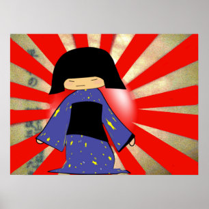 japansk flicka poster