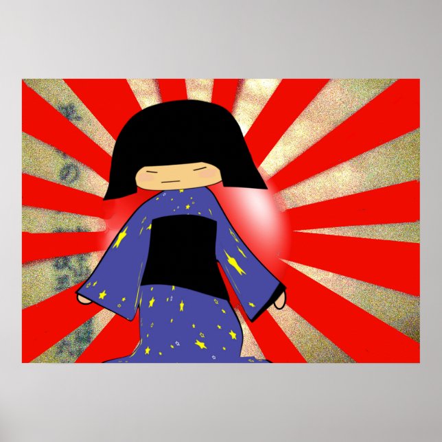 japansk flicka poster (Framsidan)