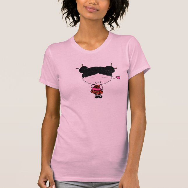 Japansk flicka t-shirt (Framsida)