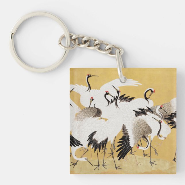 Japansk Flock Cranes Vintage Bird Rik Classic (Framsidan)