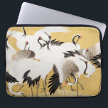 Japansk Flock Cranes Vintage Bird Rik Classic Laptop Fodral<br><div class="desc">Denna bild baseras på den japanska kranflocken (1800-talet) som Ishida Yutei målar upp vintagen. Den ursprungliga bilden av allmänheten från konstverket Minneapolis Institute of Art.</div>