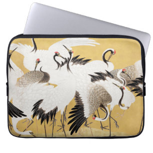 Japansk Flock Cranes Vintage Bird Rik Classic Laptop Fodral