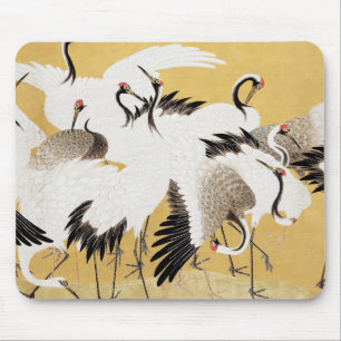 Japansk Flock Cranes Vintage Bird Rik Classic Musmatta