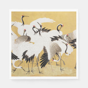 Japansk Flock Cranes Vintage Bird Rik Classic Pappersservett