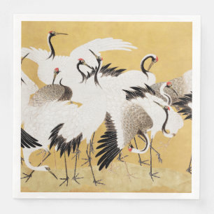 Japansk Flock Cranes Vintage Bird Rik Classic Pappersservett