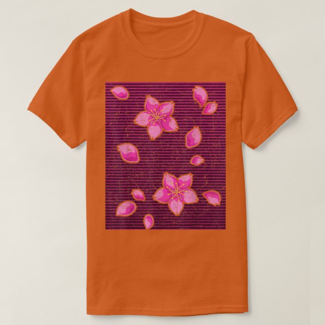 Japansk Flower Blommar Sakura Vaporwave Cherry Bl T Shirt (Design framsida)
