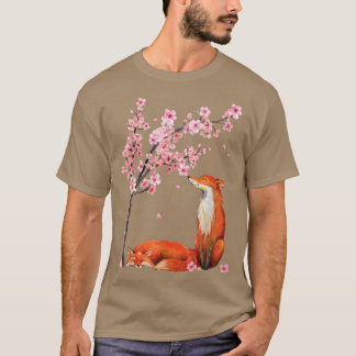 Japansk Fo Cherry Blommar Flower Sakura Träd Vint T Shirt