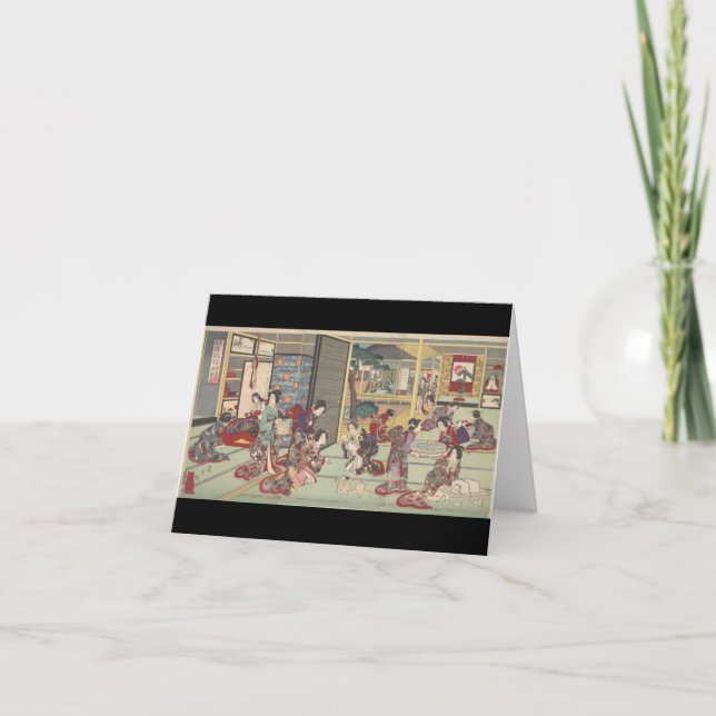 Japansk födelseceremoni - notecard kort (Framsida)