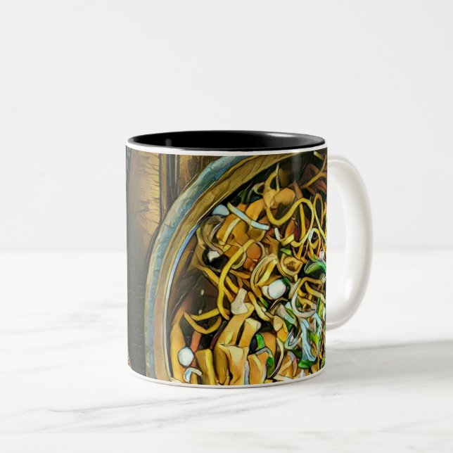 Japansk Food Älskare Gift Två-Tonad Mugg (Framsida höger)