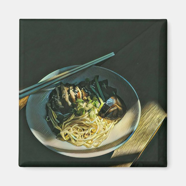 Japansk Food Älskare Magnet (Framsidan)