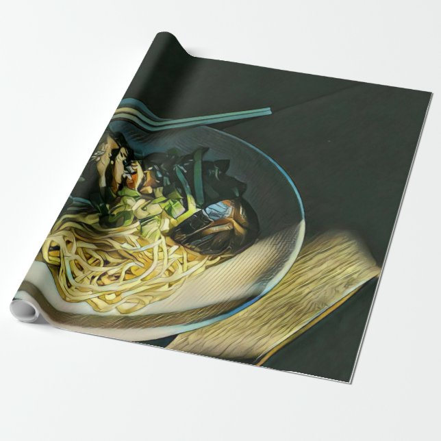 Japansk Food Älskare Presentpapper (Utrullad)
