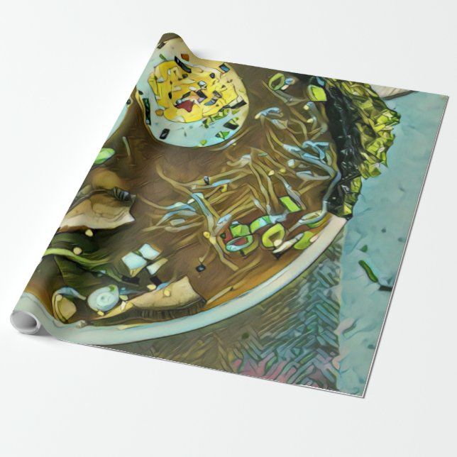 Japansk Food Älskare Presentpapper (Utrullad)