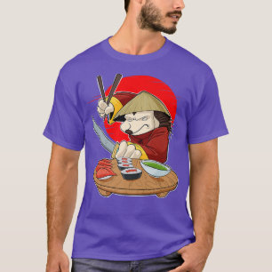 Japansk Food I Maki Älskare I Samurai Sushi Hedgeh T Shirt