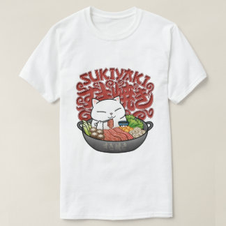 Japansk Food Sukiyaki Cat T Shirt