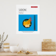 Japansk Food Udon Noodles Wall Art