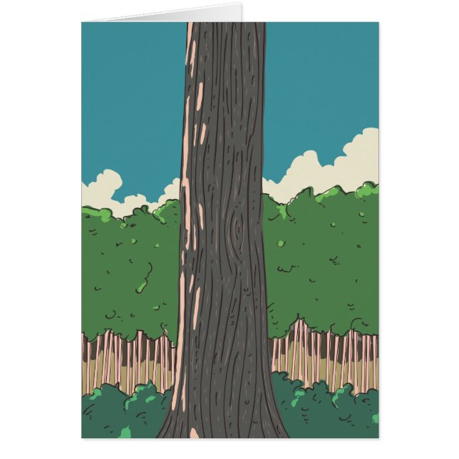 Japansk Forest träd Hälsningskort (Framsidan)