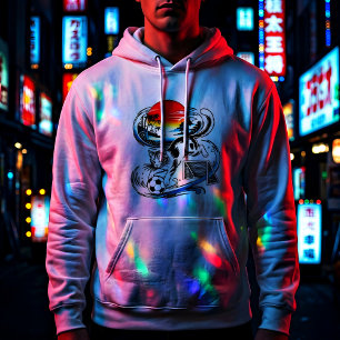 Japansk fotbollskattpresent för anime- och sportfa hoodie