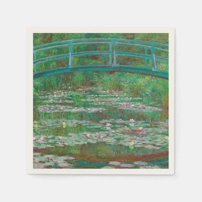 Japansk fotbollsspelare Claude Monet Impressionist Pappersservett (Framsidan)