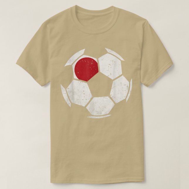 Japansk fotbollsspelare Jersey Japansk Flagga 531 T Shirt (Design framsida)