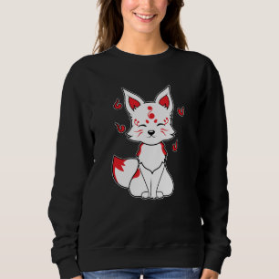 Japansk Fox Kitsune Kami Inari Kawaii Mask T Shirt