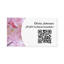 Japansk frilansöversättare rosa cherry-blommar