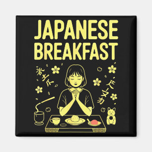 Japansk Frukost Zen Morgon Miso Ris Te Grafik Magnet