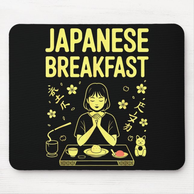 Japansk Frukost Zen Morgon Miso Ris Te Grafik Musmatta (Framsidan)
