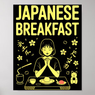 Japansk Frukost Zen Morgon Miso Ris Te Grafik Poster