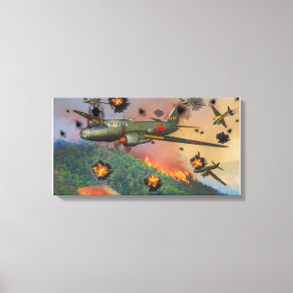 Japansk G4M Betty-bomb springa Canvastryck