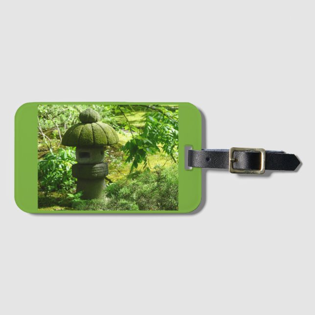 Japansk Garden Lantern Luggage Tag Bagagebricka (Framsida horisontal)
