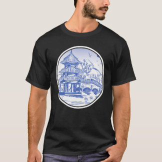 Japansk Garden Line Japan Temple Japansk Aesthet T Shirt
