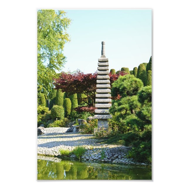 Japansk Garden Photo Print Fototryck (Framsidan)
