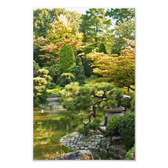 Japansk Garden Photo Print Fototryck (Framsidan)