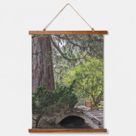 Japansk Garden Wooden Arch Footbridge