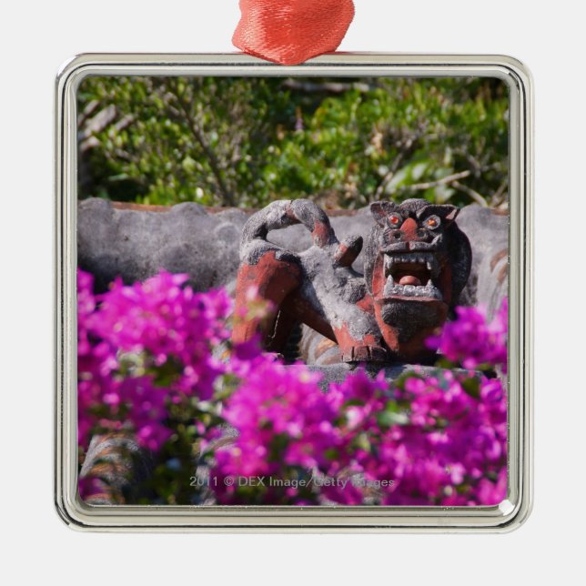 Japansk gargoyle julgransprydnad metall (Framsidan)
