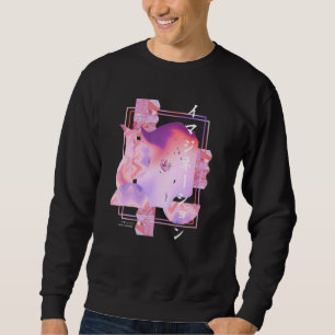 Japansk gatucyberpunk Tokyo Streetwear Aesthet Lång Ärmad Tröja