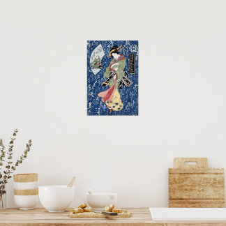 Japansk Geisha (1828) Keisai Eisen - Poster av mat