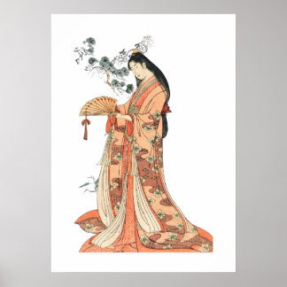 Japansk Geisha Asian Wall Art Poster
