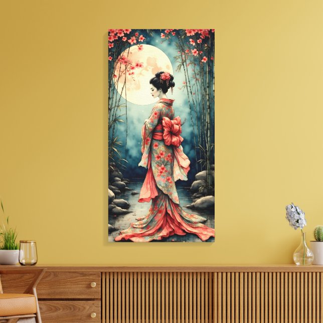 Japansk geisha canvastryck (Insitu (Vardagsrum))
