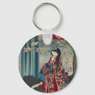 Japansk Geisha Dam Japan Art Coola Classic Nyckelring