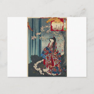 Japansk Geisha Dam Japan Art Coola Classic Vykort