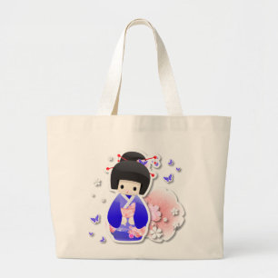 Japansk Geisha Doll - blåseriebuss Jumbo Tygkasse