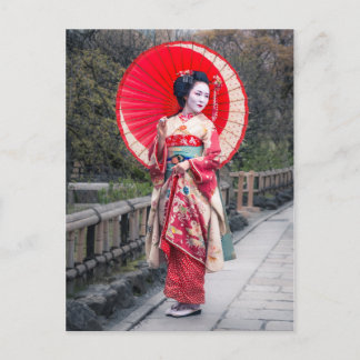 Japansk Geisha i Kyoto Vykort