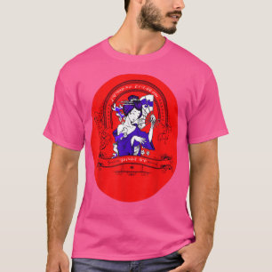 Japansk Geisha Kawaii Girl Kimono Samurai T-Shirt