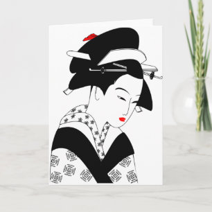 Japansk Geisha Kort