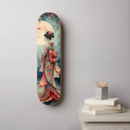 Japansk Geisha Mini Skateboard Bräda 18,5 Cm