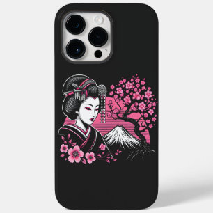 Japansk Geisha Mount Fuji Japansk Cherry-Blommar