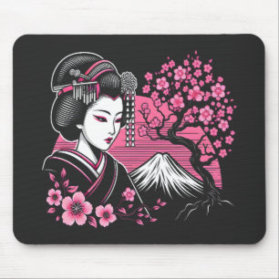 Japansk Geisha Mount Fuji Japansk Cherry-Blommar Musmatta