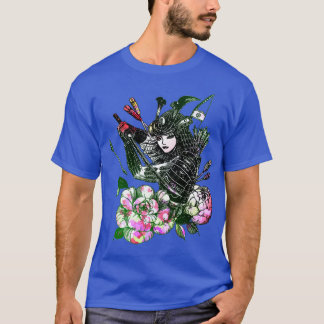 Japansk Geisha Sword Samurai Warrior T Shirt