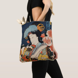 Japansk Geisha Vintage Art Asian Orient Colorful Tygkasse